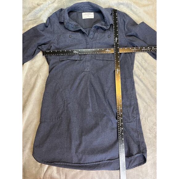 REI Co-op Women’s Navy Wallace Lake Flannel Popover Shirt Dress Small - Picture 4 of 12